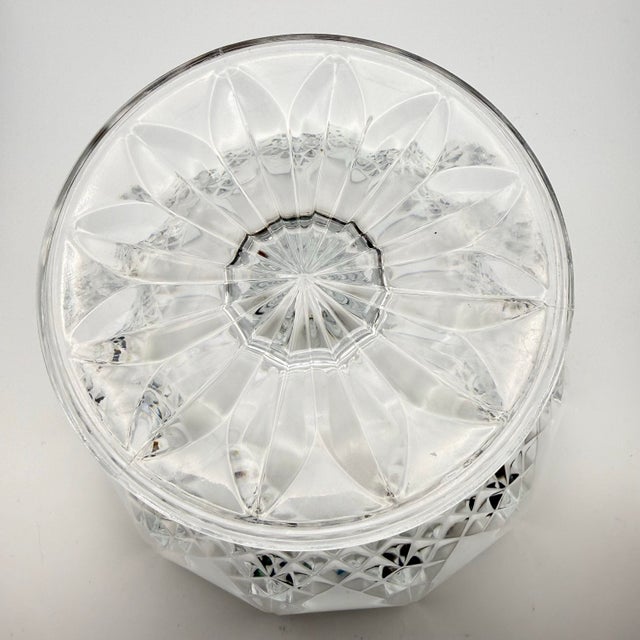 Vintage Cristal d'Arques Longchamp Crystal Footed Bowl Compote Pedestal Dish For Sale - Image 12 of 12