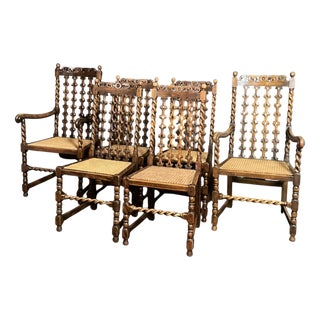 Jacobean Chairs, 1920s, Set of 6 For Sale