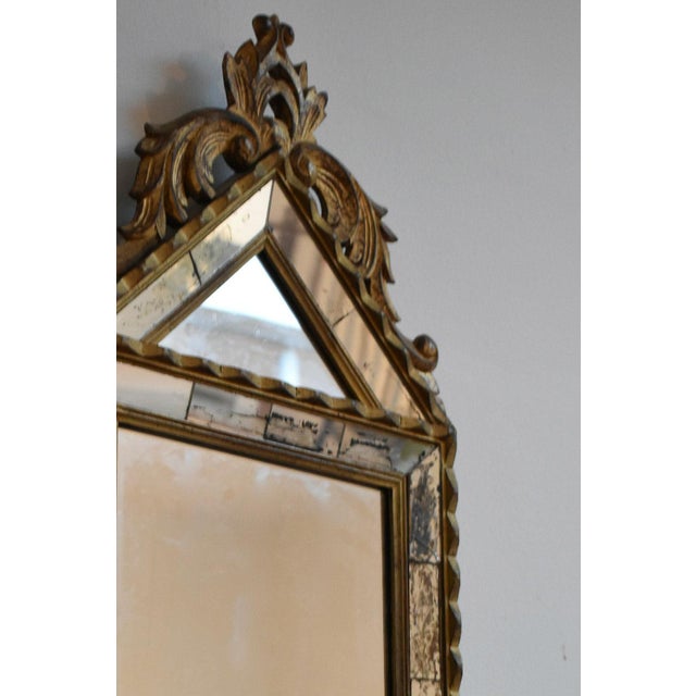 Acanthus Pediment Mirrors by Pierre Dariel, 1940s, Set of 4 For Sale - Image 4 of 5