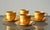 Vintage Amber Cups and Saucers from Pagnossin, 1970s, Set of 4 For Sale - Image 11 of 11
