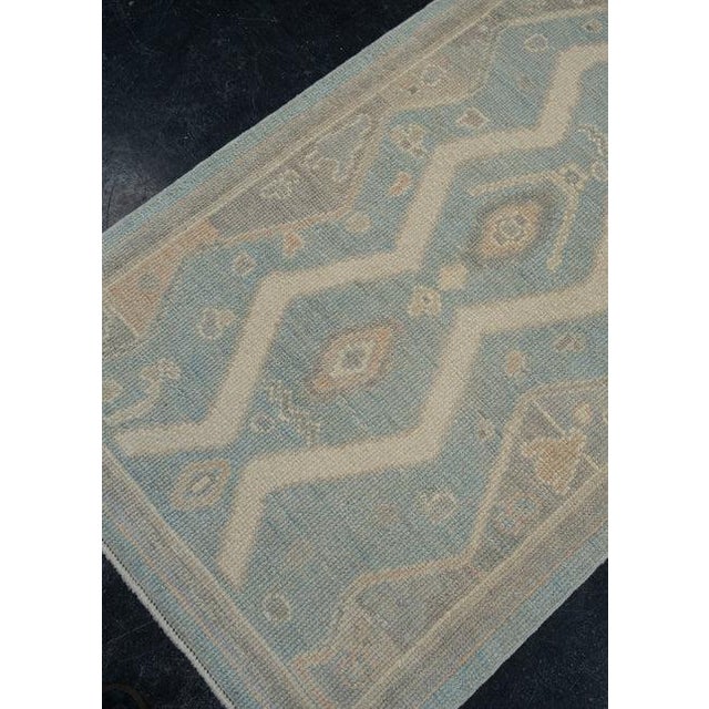 Textile Turkish Oushak Rug 2'9" x 9'8" For Sale - Image 7 of 10