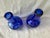Glass Heavy Vintage Handblown Cobalt Bottles a Pair For Sale - Image 7 of 12