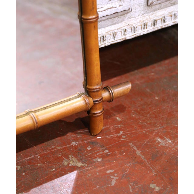 Early 20th Century French Faux Bamboo Wall Mirror For Sale - Image 4 of 6