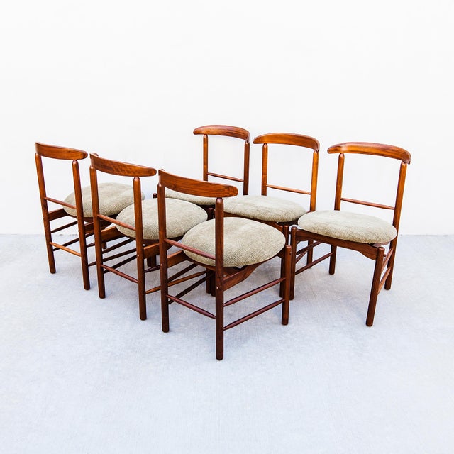 Mid-Century Modern Restored 1950s Greta Grossman Walnut Dining Chairs by Glenn of California For Sale - Image 3 of 15