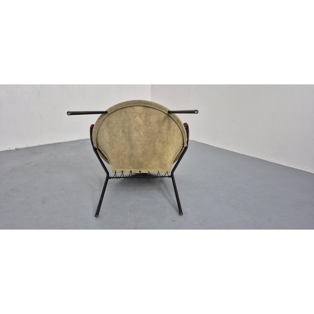 Sueded Balloon Chair by Hans Olsen for Lea Furniture, Denmark, 1950s For Sale - Image 9 of 15