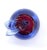 Murano Barbini Style 20th Century Italian Murano Somerso Blue, Red & Purple Apple Paperweight For Sale - Image 4 of 8