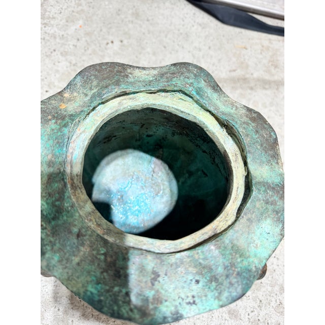 Metal Antique Bronze Censer Incense Burner Lucky Money Frog Karako Chinese Asian For Sale - Image 7 of 13