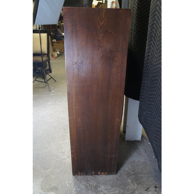 1940s Mid Century Walnut Burl Carved Secretary Writing Desk Bookcase Bureau Cabinet For Sale - Image 11 of 12