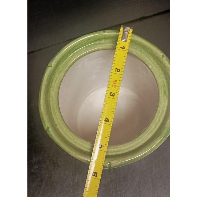 1980s Vintage Italian Lidded Canister With Bamboo Design For Sale - Image 5 of 9