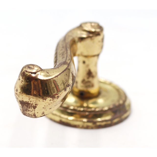 Vintage Polished Brass Braided Dummy Lever Knob For Sale - Image 4 of 5