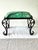 Adorable Italian vintage stool made of scrolling hand-forged iron and having four cabriole-shaped legs. The stool supports...