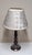 Vintage Table Lamp by Diga Colmore with Metal Base and Fabric Shade, 1990s For Sale - Image 6 of 11