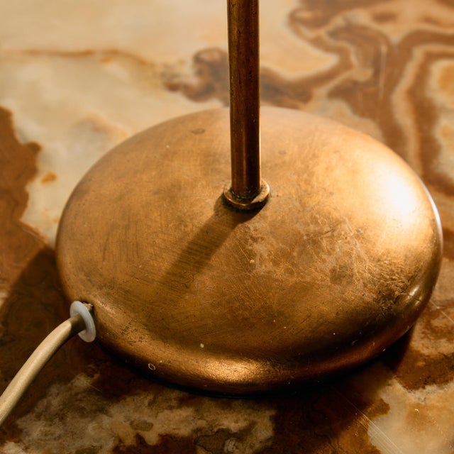 Beige Vintage Gold-Painted Table Lamp, 1970s For Sale - Image 8 of 13