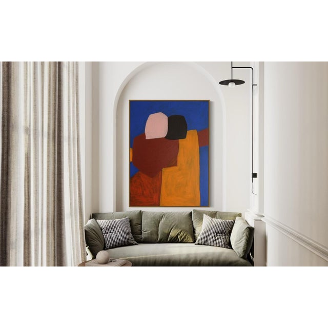 Bodasca, Figurative Blue Composition, 2025, Acrylic on Canvas For Sale - Image 7 of 13