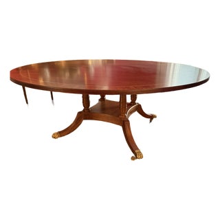 72-Inch Round Mahogany Dining Table For Sale