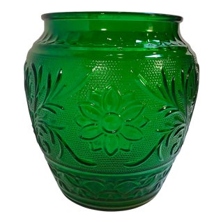 Green Depression Glass Vase For Sale