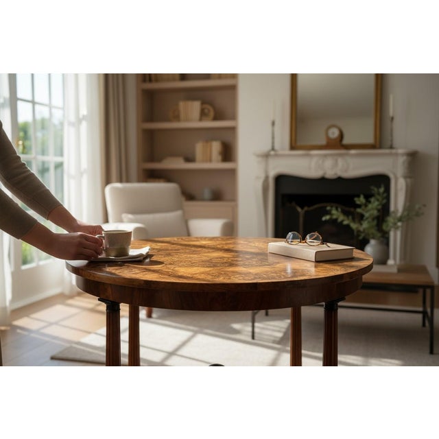 Late 19th Century Biedermeier Style Large Italian Round Table For Sale - Image 16 of 18