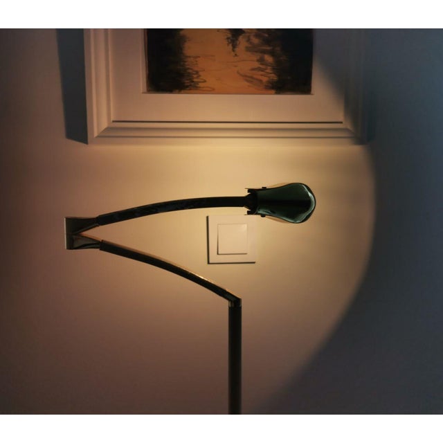 Metal Tall Modernist Golden Height Adjustable Floor Lamp 1970s For Sale - Image 7 of 17