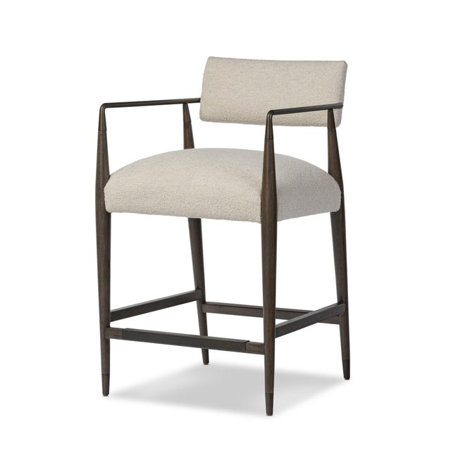 Four Hands Waldon Counter Stool - Charter Oatmeal For Sale - Image 4 of 11