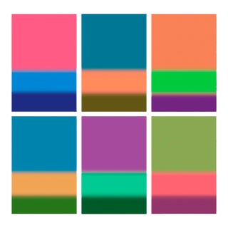 Colour Field Art Prints Colourful 6 Pc Set 48x48 by Angela Cameron For Sale