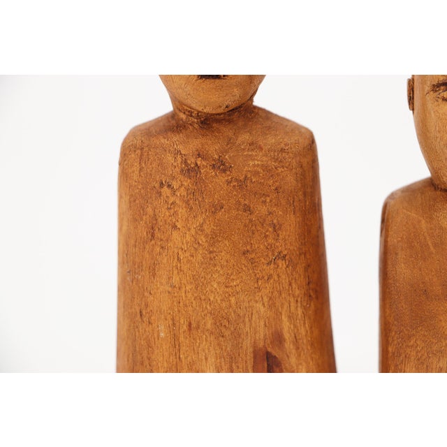 American Folk Art Set of Two Wooden Male Torsos, Early 20th Century For Sale - Image 6 of 15
