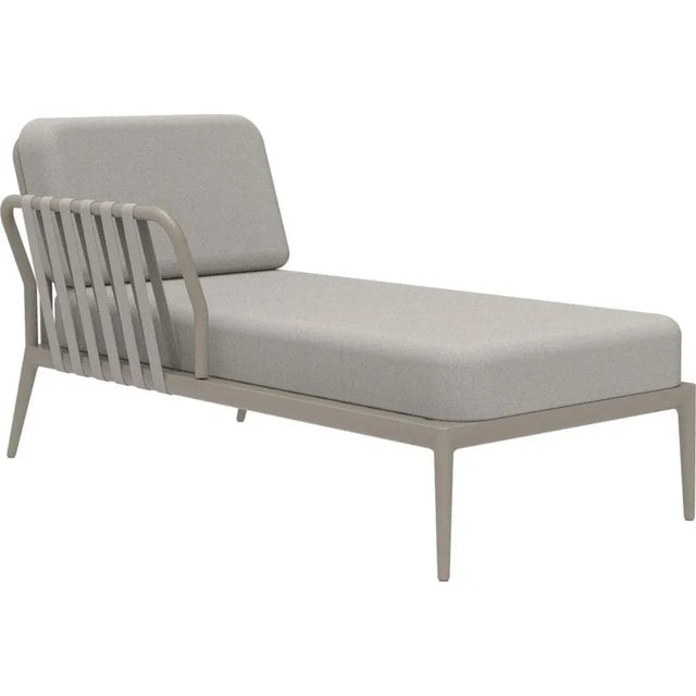 Ribbons cream right chaise longue by mowee dimensions: d80 x w155 x h81 cm material: aluminum, upholstery weight: 28 kg