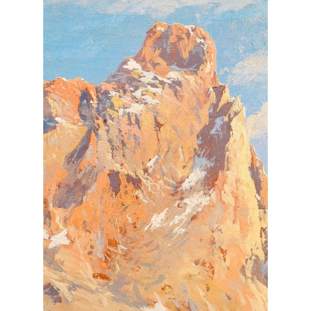 Leonardo Roda, Il Cervino, 1911, Oil on Panel, Framed For Sale - Image 5 of 18