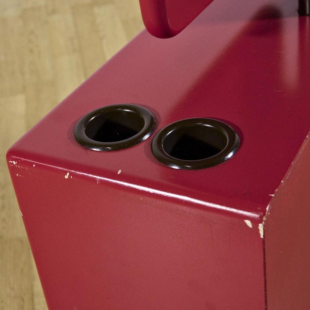 Red Space Age Red Coat Rack from Luigi Sormani, 1970s For Sale - Image 8 of 9