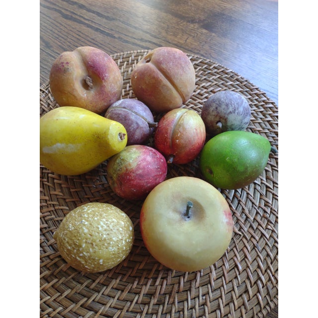 Mid-Century Modern 1960s Lot of 10 Vintage Italian Alabaster Stone Fruit - Set of 10 For Sale - Image 3 of 9