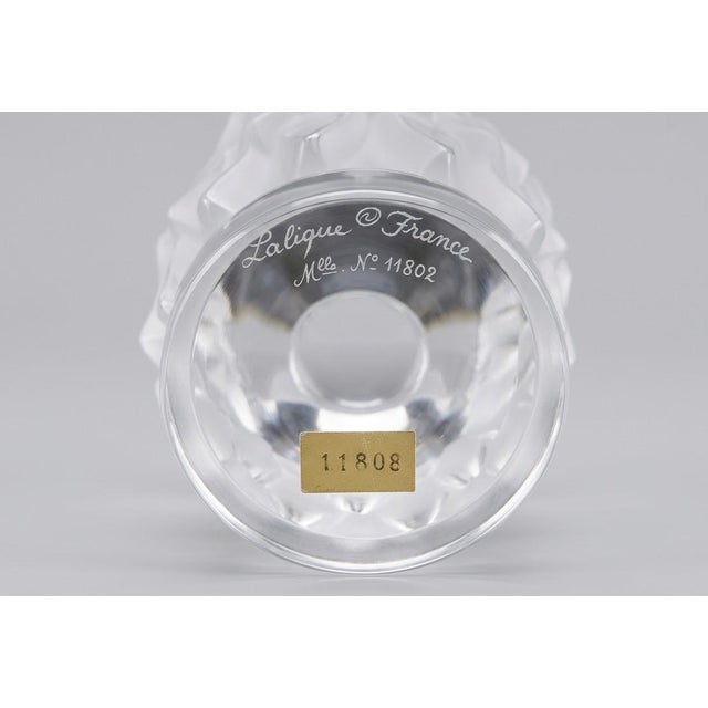 Mid 20th Century Mid‑Century Lalique France Crystal Eagle Head Sculpture — Signed, Diamond‑Engraved For Sale - Image 5 of 5