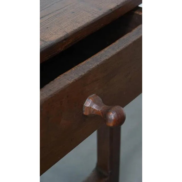 Antique French Farm Chestnut Dining Table with Drawers, Early 19th Century For Sale - Image 12 of 17