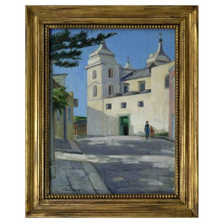 Alfredo Mahieux, Roads of Ischia, 1949, Oil on Wood, Framed For Sale