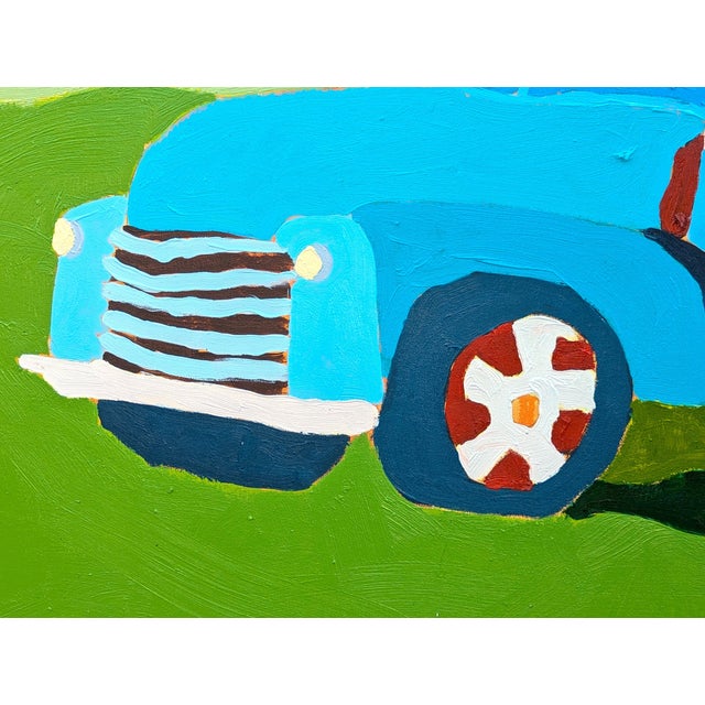 Jacob Spacek "American Rural, Mule" Contemporary Blue, Green & Red Country Landscape Painting, 2025 For Sale - Image 9 of 10