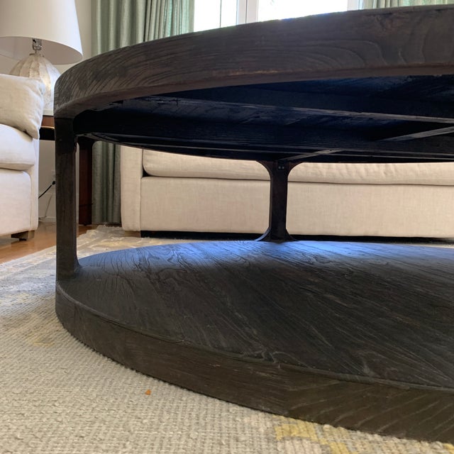 Restoration Hardware “Martens” Round Coffee Table Chairish