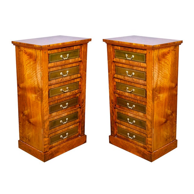 Pair of Victorian Walnut Wellington Chests For Sale - Image 12 of 12
