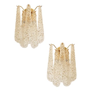 Conchiglie Murano Glass Gold Wall Lights by Simoeng, Set of 2 For Sale