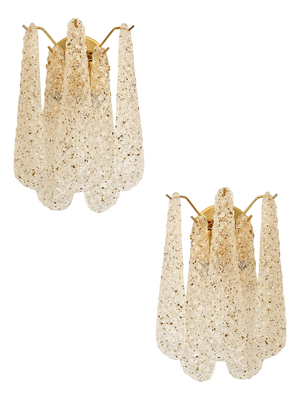 Conchiglie Murano Glass Gold Wall Lights by Simoeng, Set of 2