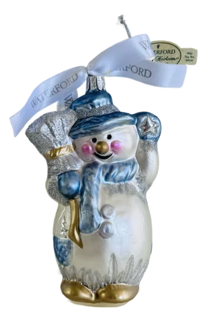Waterford 1990s Nostalgic Collection Happy Snowman Ornament W/ Box