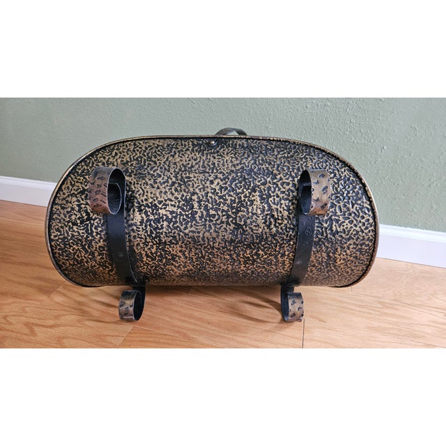 Vintage Brass and Iron Fireplace Set - 4 Pieces For Sale - Image 9 of 10