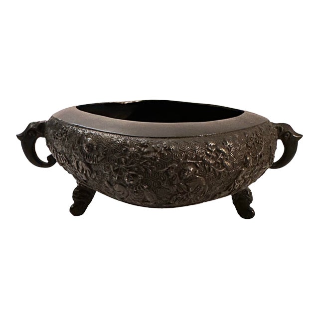 Vintage Chinese Bronze Bowl For Sale