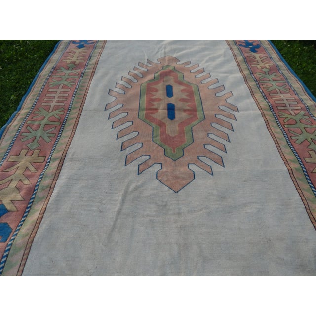 Vintage Soft Color Oversize Turkish Oushak Rug 7'10" X 11'6" For Sale - Image 4 of 13