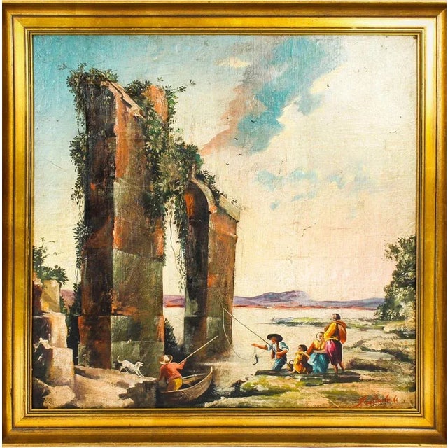 Giancarlo Drovandi, Palladian Classical Roman Ruins, 20th-Century, Oil on Canvas, Framed For Sale - Image 8 of 8
