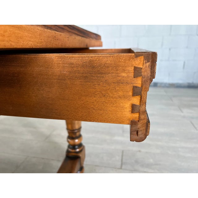 Antique European Rustic Oak Farmhouse Table With Extensions For Sale - Image 10 of 11