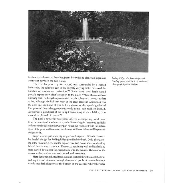 White "Fletcher Steele, Landscape Architect an Account of the Gardenmaker's Life, 1885-1971" 1989 Karson, Robin For Sale - Image 8 of 8