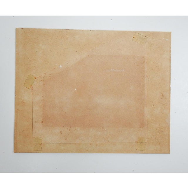 Small Mid 20th Century Sleeping Cat Drawing For Sale - Image 4 of 4