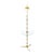 Faux Bamboo Pattern Tripod Base Floor Lamp Round Glass Side Table For Sale