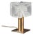 Vintage Brass Table Lamp with Crystal Glass Shade by Carl Fagerlund for Orrefors, 1960s For Sale