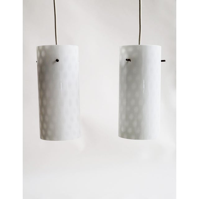 1950s Mid-Century Modern Polkadot Pendant Lights by Rupert Nikoll, 1950s, Set of 2 For Sale - Image 5 of 13
