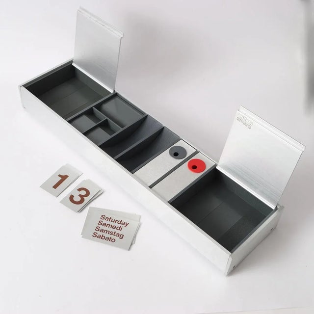 Frank Guille Aluminium Channel One Desk Organizer by Frank Height and Frank Guille for Artifact Designs, 1970s For Sale - Image 4 of 9