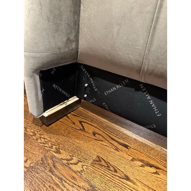 2010s Ethan Allen Upholstered Bed Frame King Size For Sale - Image 5 of 5